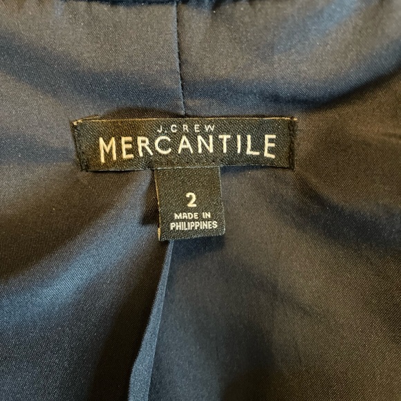 J. CREW Mercantile Vail Parka Wool Hooded Fur Trim in Navy Blue Size 2 - Picture 10 of 12